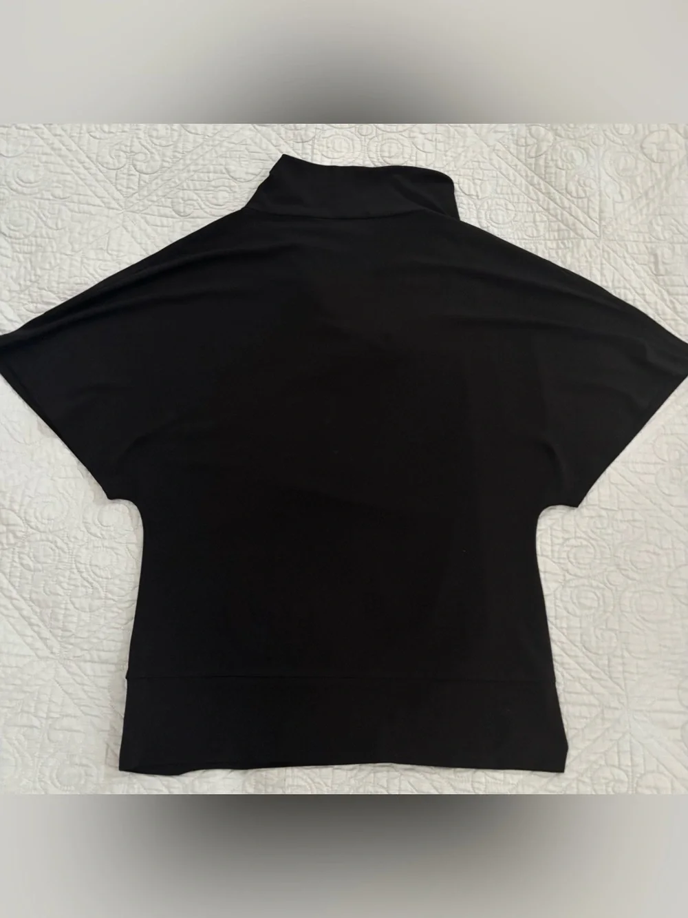 Michael Kors Black Cowl Neck Short Sleeve Sweater Top